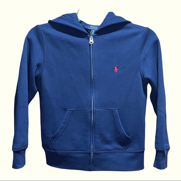 Polo Ralph Lauren Other - Polo Ralph Lauren Navy Zip Up Hoodie Size 8
